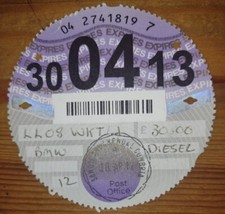 Vintage Road Tax Disc April 2013 (30.04.13) ~ BMW Car