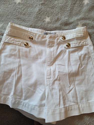 Zara white shorts - shorts, gold
