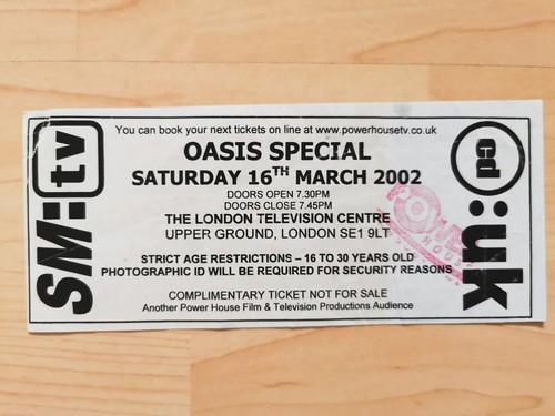 Oasis ticket 2002 rare - ticket,