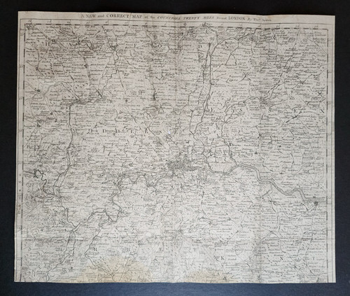 Antique 1770 map environs of - antique,