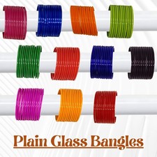 Plain Glossy Glass Bangles for