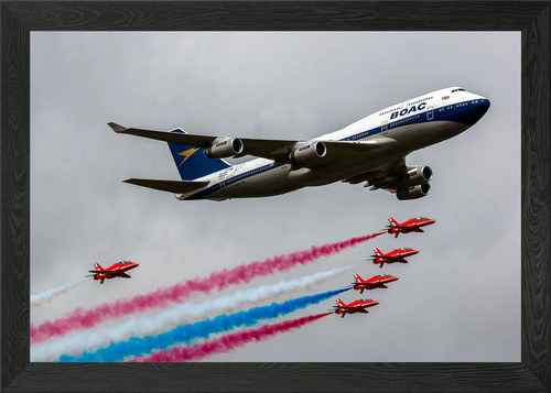 747 red arrows framed - ba,