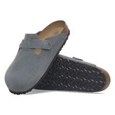 Birkenstock Boston Gray Suede