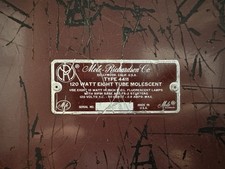 Vintage Mole Richardson Type 4411 Molescent Light For Film, 120v