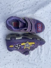 Kids Purple Trainers EU 31 UK 12.5 Shoes Union Jack Patch Unisex