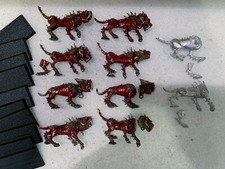 Warhammer 40k / Fantasy Chaos Daemons vintage metal Flesh Hounds of Khorne x10