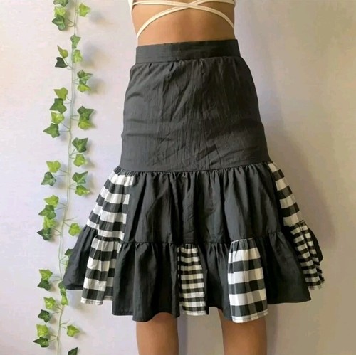Black white cheque tartan - cheque,