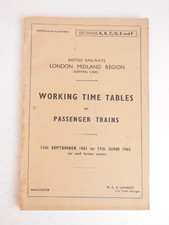 Railway Working Timetable BR
