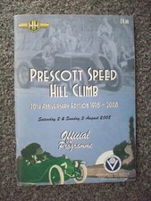 PRESCOTT SPEED HILL CLIMB.  70th Anniversary Edition 1938-2008Official programme