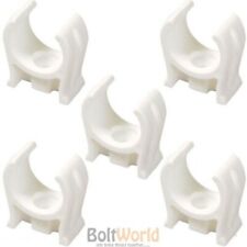 OPEN PIPE SINGLE CLIP SNAP IN BRACKET 15mm, 22mm, 28mm COPPER PLASTIC MANY PACKS