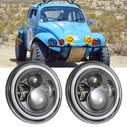 Pair led headlight - 7", hi/lo