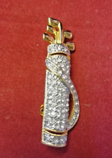 GOLF BAG with clubs gold