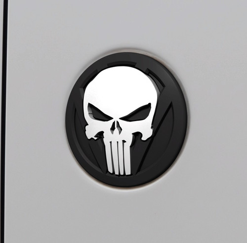 Skull rear badge - emblem, 130mm