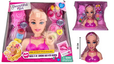 Beautiful Girl Styling Head Doll 16cm with Hair Accessories – Kids Hair Play Toy