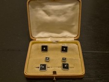 Art Deco Silver Black Square