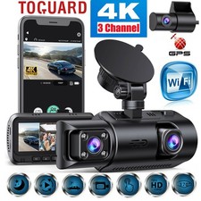 TOGUARD 3CH 4K DUAL Dash Cam
