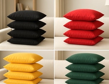 Pack of 4 Plain Polycotton