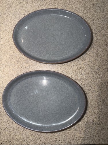 Denby jet grey small - grey, oval