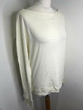 Splendid Luxe ribbed thermal jersey off shoulder slouchy top XS UK 8 10 VGC cosy