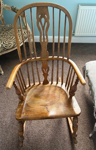 Windsor wooden rocking chair - wooden,