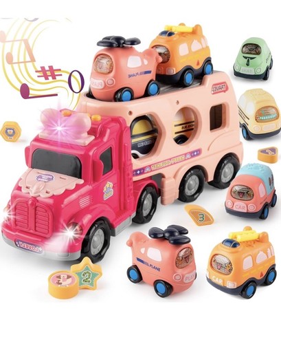 Toy truck pink carrier - truck,