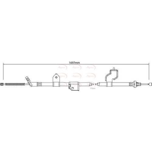 Apec handbrake cable left rear - handbrake,