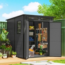 6x6ft Plastic Garden Shed