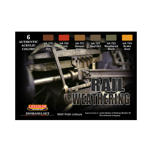 Lifecolor rail weathering set - lifecolor,
