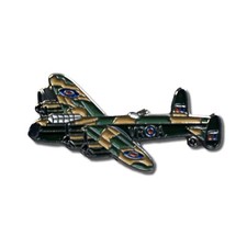 WWII Lancaster Bomber Plane Metal Enamel Pin Badge