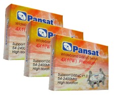 Lot of 3 Pansat 4x1 DiSEqC 1.0