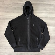 Musto Jacket Womens Size XL Black Borg Fleece Full Zip Hooded Teddy Outdoors