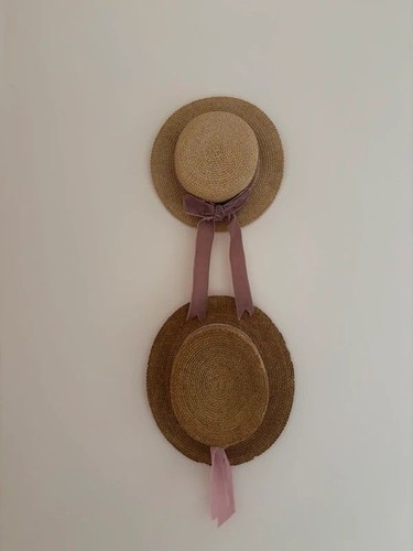 Vintage straw hat boater - , girls