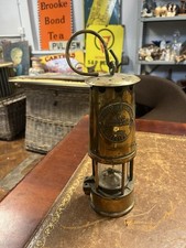 Vintage Original Eccles Type 6 B/28 Brass Miners Lamp 24x9cm