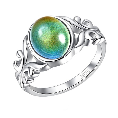 S925 sterling silver mood ring - s925,