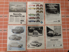 BMW 2002 various versions job lot of 6 original adverts 1970's