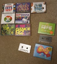 Vintage Cassette Tapes Job Lot x 16 - 80's 90's Pop Various. Double Cassettes