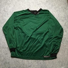 Aerostich Shirt Mens 2XL Green Long Sleeve V Neck Made in USA Moto Riderwear