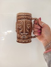 Vintage Westwood Japan Tiki Glazed Brown Mug