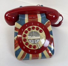 Next Telephone Union Jack Retro Push Button Corded Vintage Dial Style