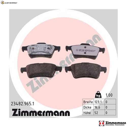 Brake pad set - , disc