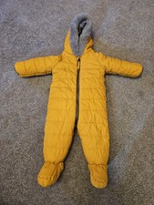 Yellow Snowsuit Pramsuit Lined