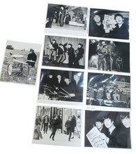 Lot of 9 Vintage Black & White The Beatles Photos Collectible Memorabilia