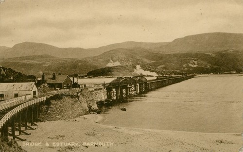 Barmouth bridge estuary - bridge, &