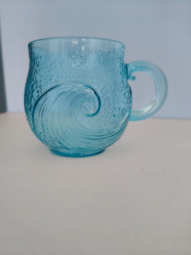 Glass single wave mug cup - /, /