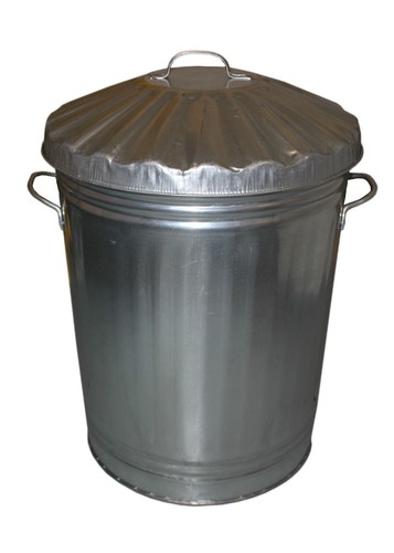Metal bin galvanised litre - bin,