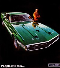 1969 Ford Shelby GT 500 - Promotional Advertising Poster