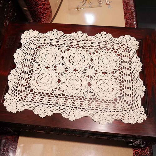 Vintage hand crochet doily - vintage,