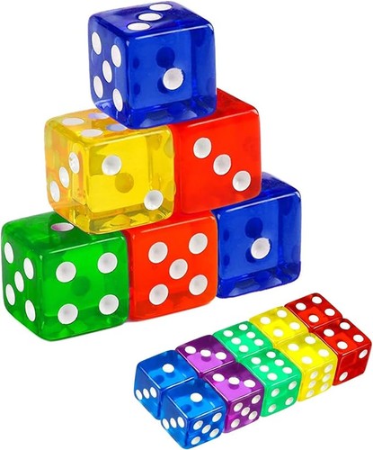 Pieces dice 16mm clear - dice,,