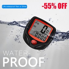 WIRELESS LCD BIKE COMPUTER SPEEDO ODOMETER WATERPROOF SPEEDOMETER CYCLE BICYCLE