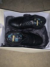 Hush Puppies Boys Shoes Black Kids School Leather Lace Uk Size 3 #2295